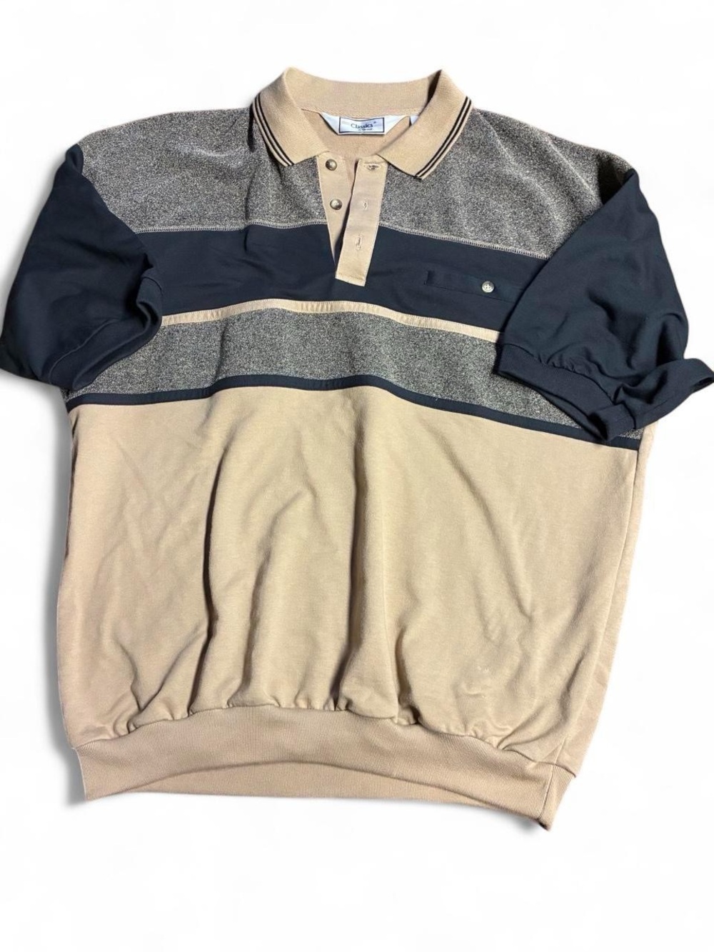 Classics by Palmland Men’s Retro Colorblock Knit Polo | XL